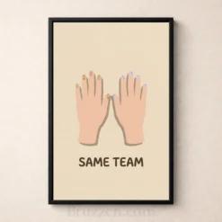 same team wall nail salon print