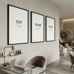 3 set salon prints scandi modern wall decor digital download