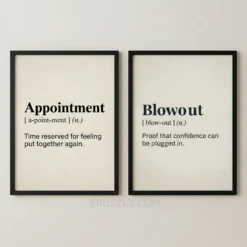 Appointment and Blow Out word wall print