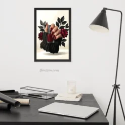 Floral nail studio wall art