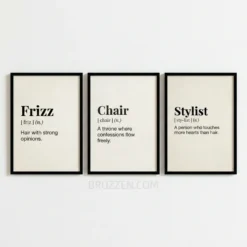 Frizz and Stylst word wall decor