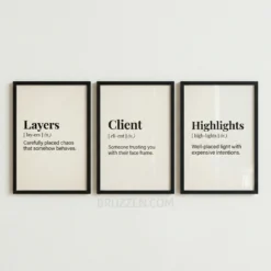 Layers Client and Highlights word wall decor