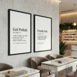 Nail salon gel polish wall art modern salon print