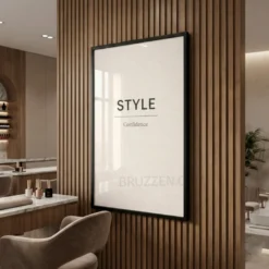 Style confidence minimal wall decor print on brown background