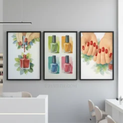 beauty room wall art nail polish digital download