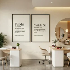 beauty salon gallery wall set printable dictionary prints