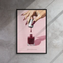 Chic manicure artwork for beauty room