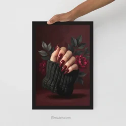 black frame enhanced matte paper