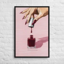 Fashion style nail art poster framed