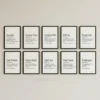 nail salon definition prints set of 10 black frame wall art