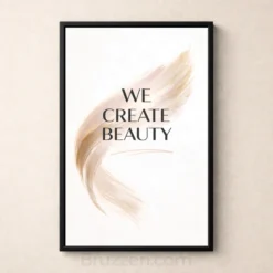 we create beauty modern nail salon wall print decor
