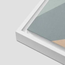 Close-up showing the heavy-duty fade-resistant canvas in durable white pine wood frame