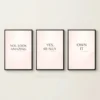 Blush Mirror Confidence Affirmation beauty wall set of 3 downloadable prints
