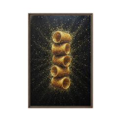 Large size 20x30 gold rollers framed hair salon big walls