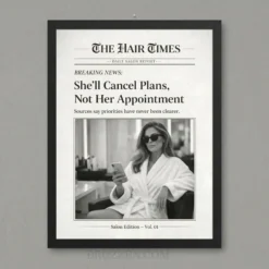 Close-up of the heavyweight newsprint paper and sustainable wood frame with a clear Acrylite protector