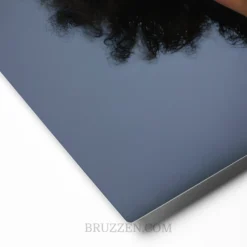 close detail natural-afro-hair-portrait-metal-print