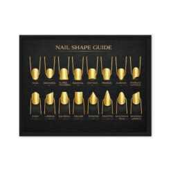 Gold Nail Shape Types Framed Canvas Wall Art for Salons - Image 9