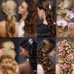 Hair salon wall decoration bundle with downloadable brand visuals for modern salons