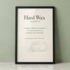 hard wax funny dictionary definition framed poster with serif typography on cream background