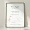 waxologist funny dictionary definition framed poster with serif typography on cream background