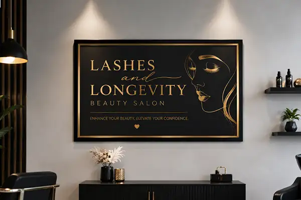 Custom salon and business wall art by Bruzzen