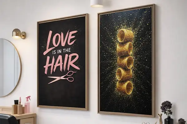 Hair salon wall art