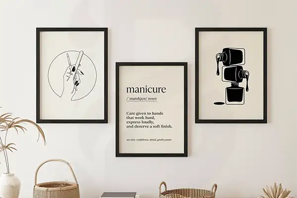 Nail room wall art