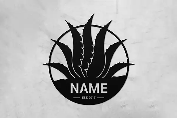 Personalized metal name sign — custom steel cutout by Bruzzen