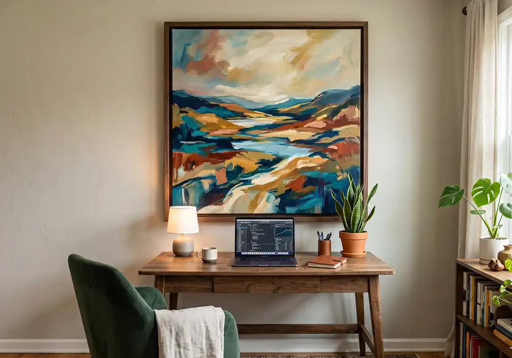 What does home office wall decor/art do