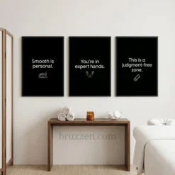 beauty salon 3set decor quote prints treatment wall art