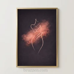 dark feminine line art printable wall decor