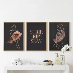 feminine line art bedroom wall decor digital downloadable print wall decor