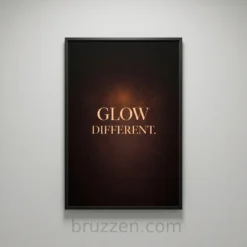 glow different typography salon wall art print wall art decor