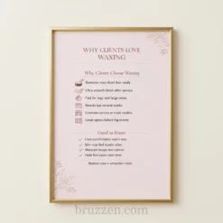 why clients love waxing decor printable art salon interior