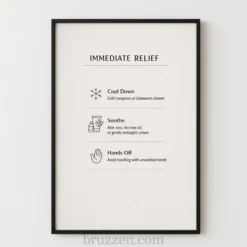 waxing immediate relief instructions print detail close up wall decor