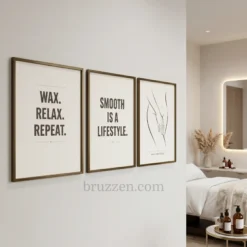 waxing salon beauty suite wall art room decor 3 set