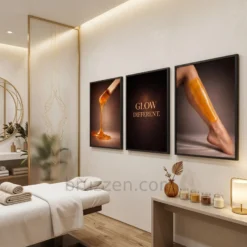 waxing salon reception wall art digital download 3 piece wall decor print