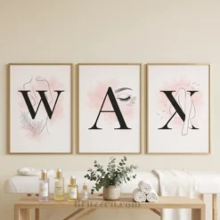 Golden framed light wax artwork printable wall decor