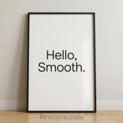 hello smooth wax style chart close up wall print decor
