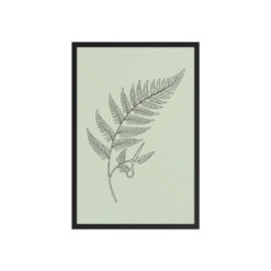 Fern & Barber Scissors Botanical Framed Poster | Barbershop Wall Art - Image 5