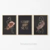strip rip slay line art printable wall art