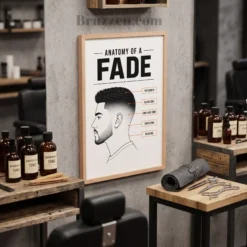 side profile of anatomy of a fade framed poster showing frame depth